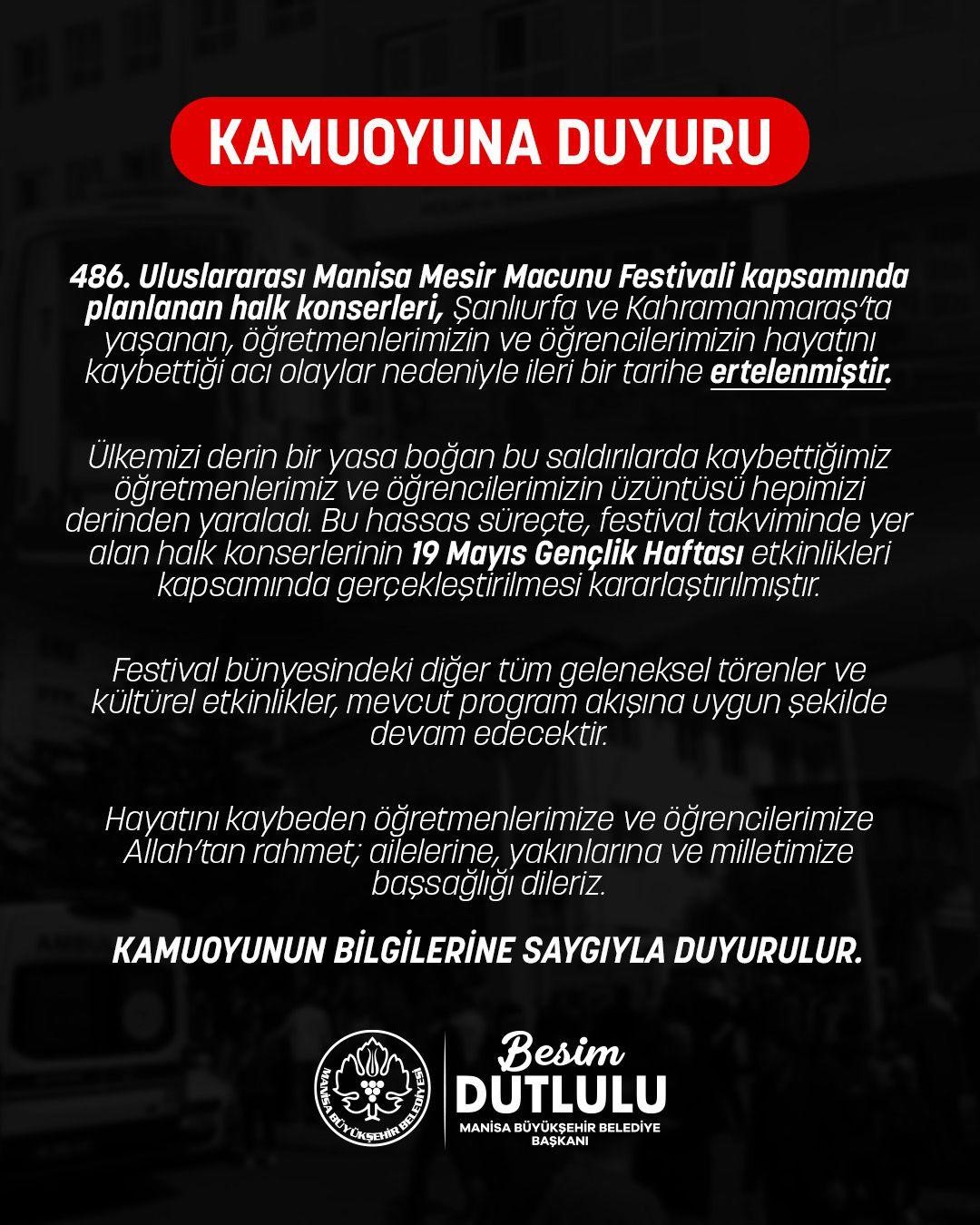 Mesir Festivali konserleri ertelendi
?v=1