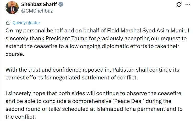 Pakistan Başbakanı Şerif’ten ABD Başkanı Trump’a ateşkes teşekkürü
?v=1