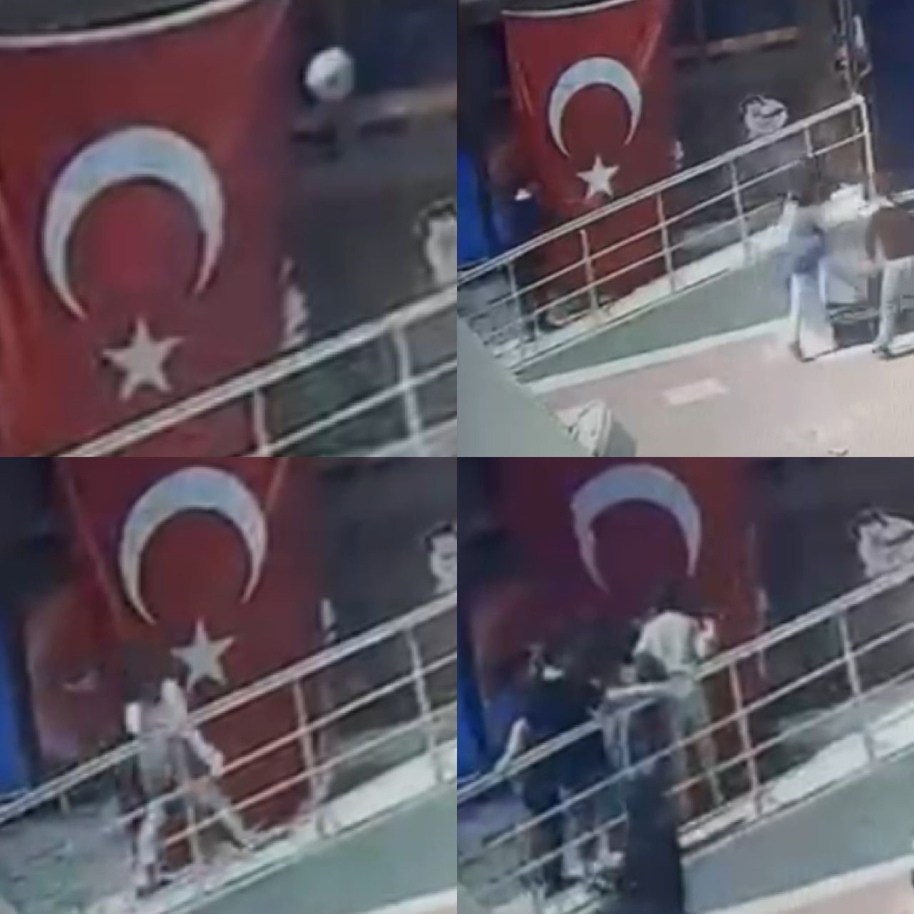 Minik öğrencilerin bayrak hassasiyeti: Topun çarptığı bayrağı öptüler
?v=1