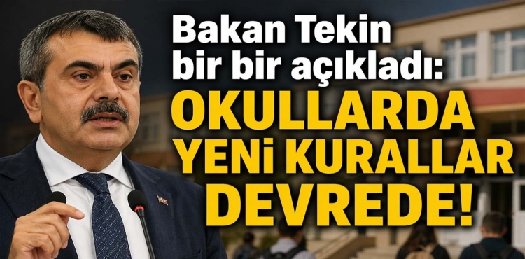 Bakan Tekin bir bir açıkladı Okullarda yeni kurallar devrede!?v=1