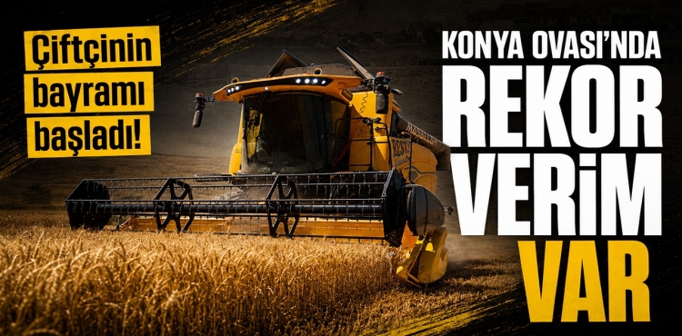 Çiftçinin Bayramı Başladı Konya Ovası'nda Rekor Verim