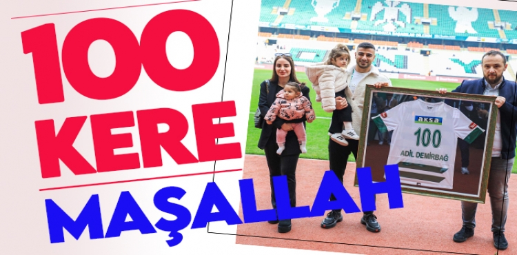 Konyaspor'dan '100'ler listesine adını yazdıran Adil Demirbağ'a tebrik
