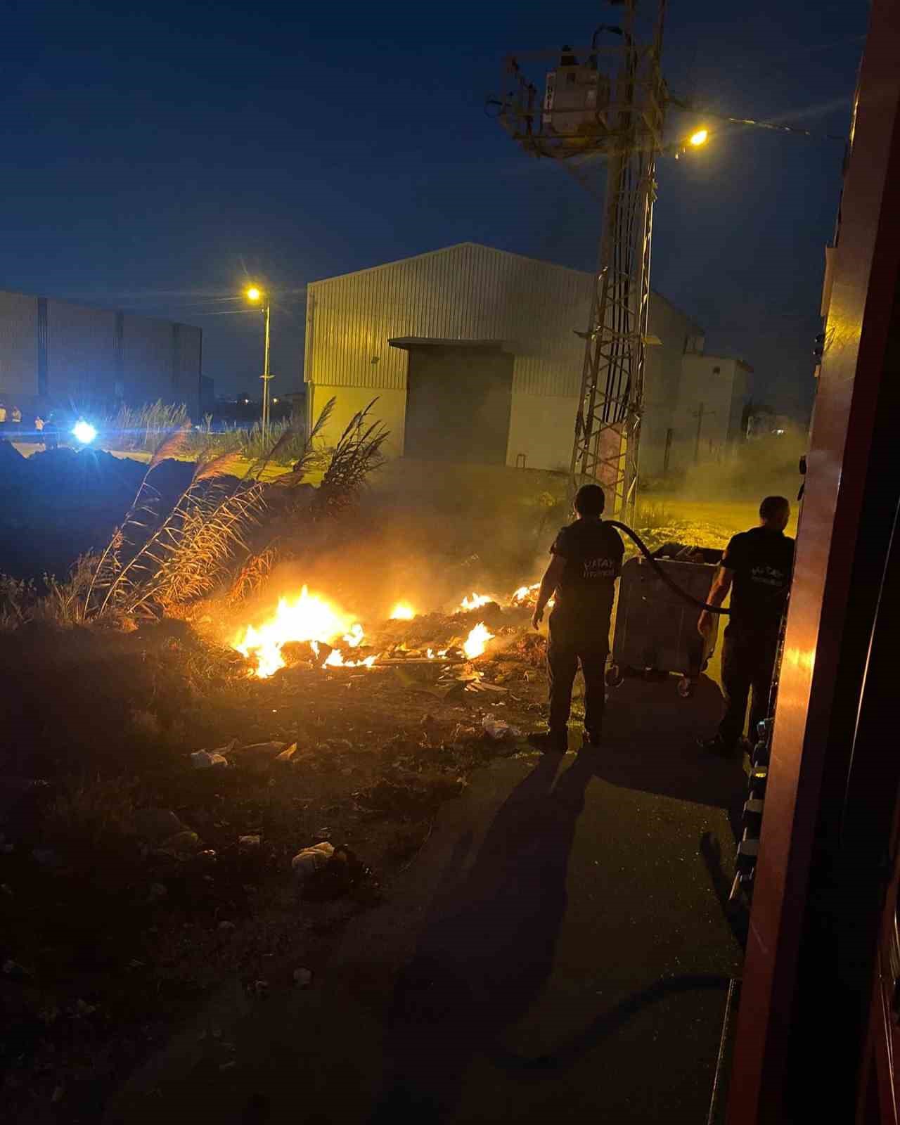 Antakya’da çöplük yangını
