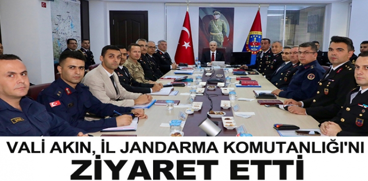 Vali Akın, İl Jandarma Komutanlığı'nı ziyaret etti