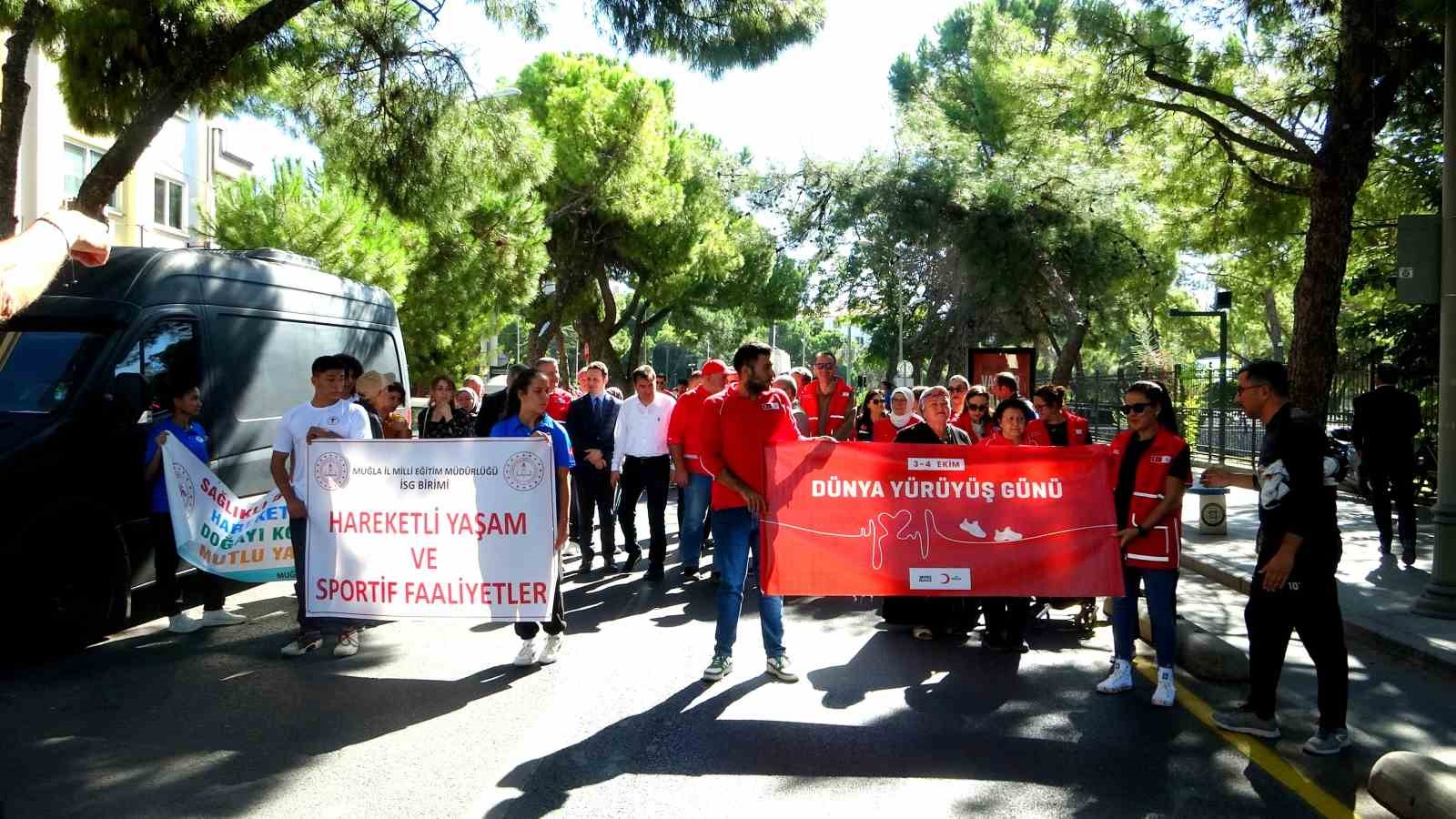 Muğla’da  Sağlık İçin Harekete Geç  yürüyüşüne yoğun katılım
