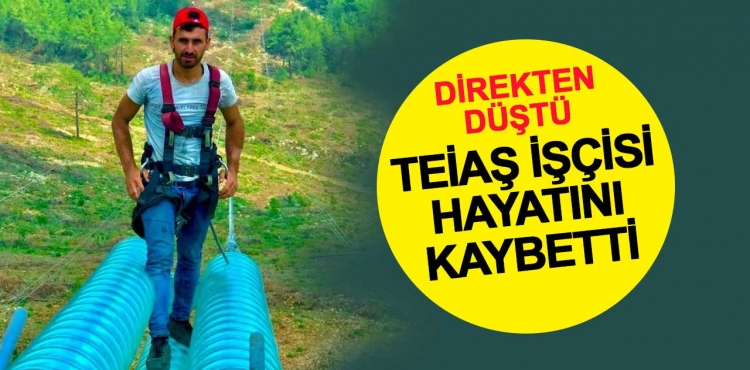 Karatay'da direkten düşen TEİAŞ işçisi hayatını kaybetti