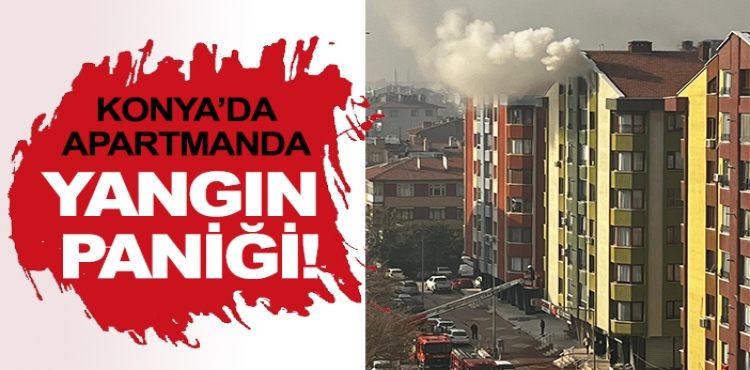 Konya’da 7 katlı apartmanda yangın çıktı!?v=1