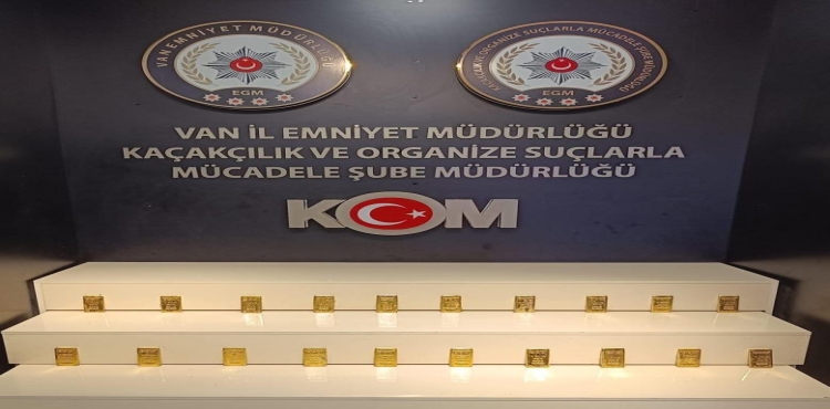 Van’da yaklaşık 60 milyon TL değerinde gümrük kaçağı 20 kilo külçe altın ele geçirildi