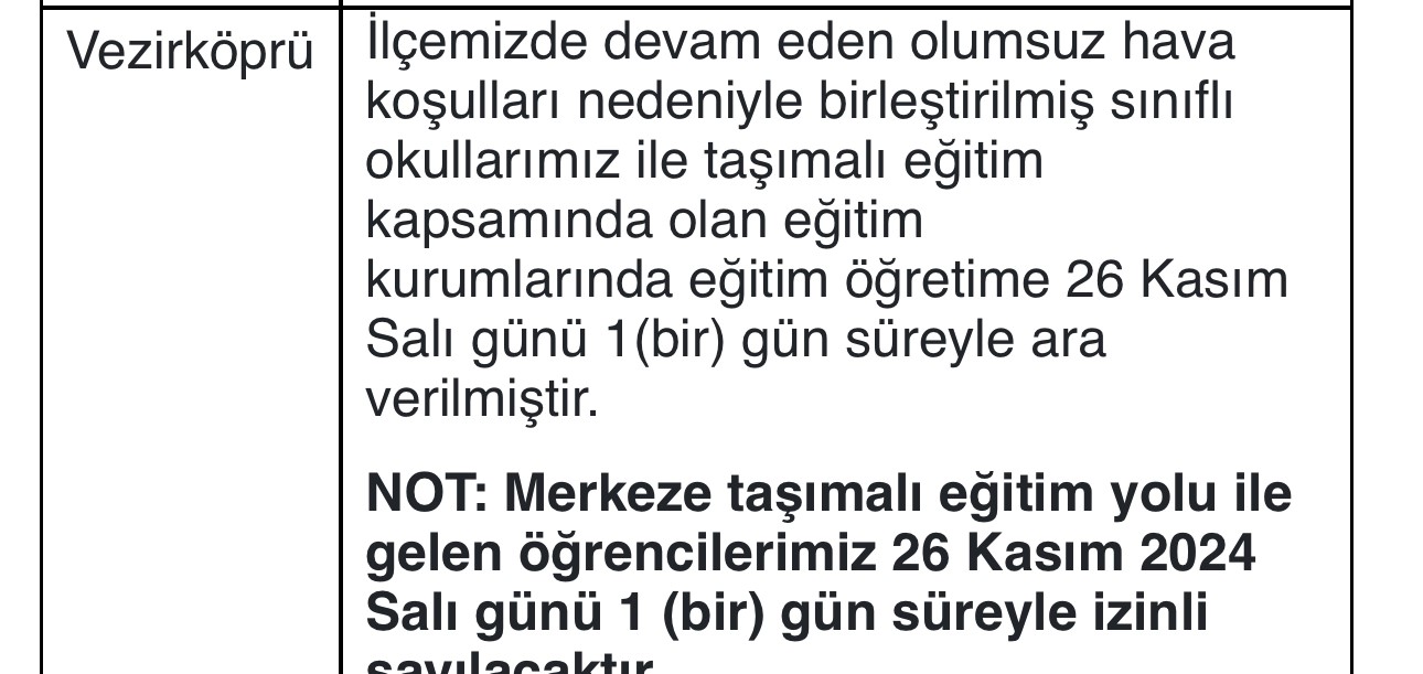 Samsun’da eğitime kar engeli
?v=1