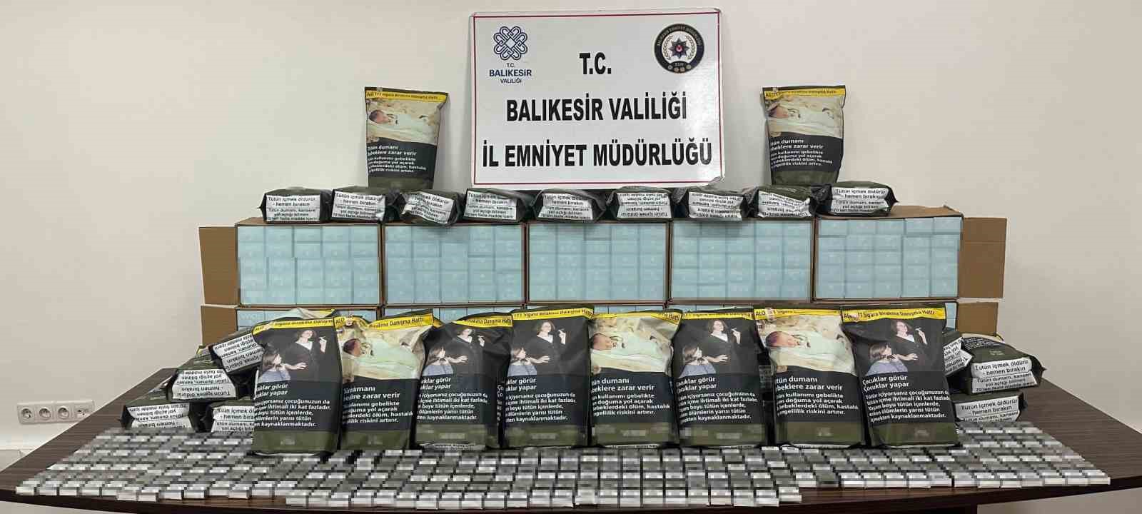 Balıkesir’de kaçak tütün ve makaron operasyonu: 1 şahıs tutuklandı
