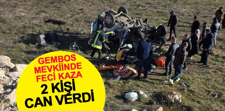 Gembos Ovası mevkiinde feci kaza: 2 ölü, 1 yaralı