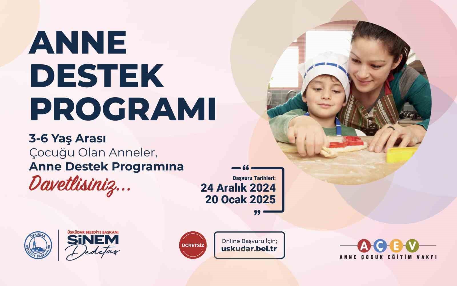 Üsküdar’da  Anne Destek Programı  başlıyor
