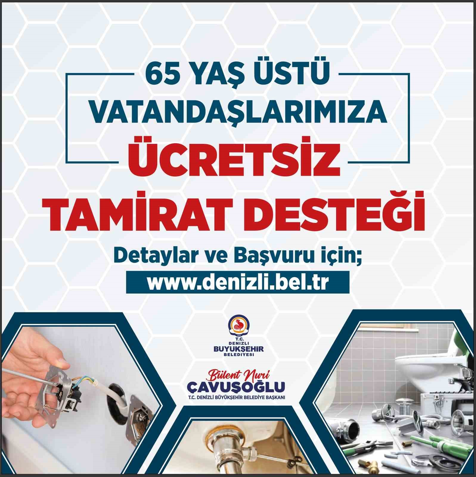 Denizli Büyükşehirden ücretsiz tamirat desteği
?v=1