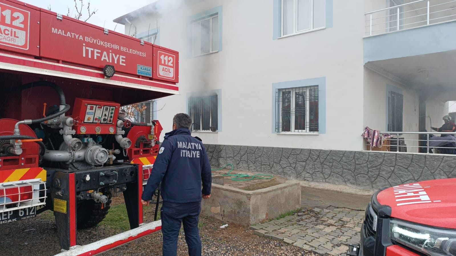 Malatya’da korkutan ev yangını
