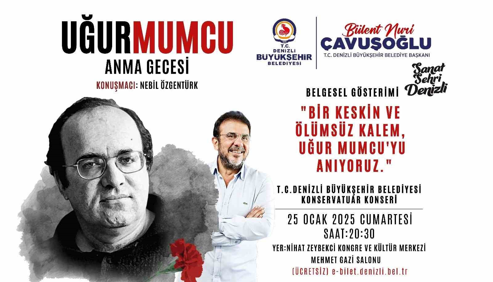 Denizli Büyükşehirden Türk basınının unutulmaz isimlerinden Uğur Mumcu’ya anma gecesi
?v=1