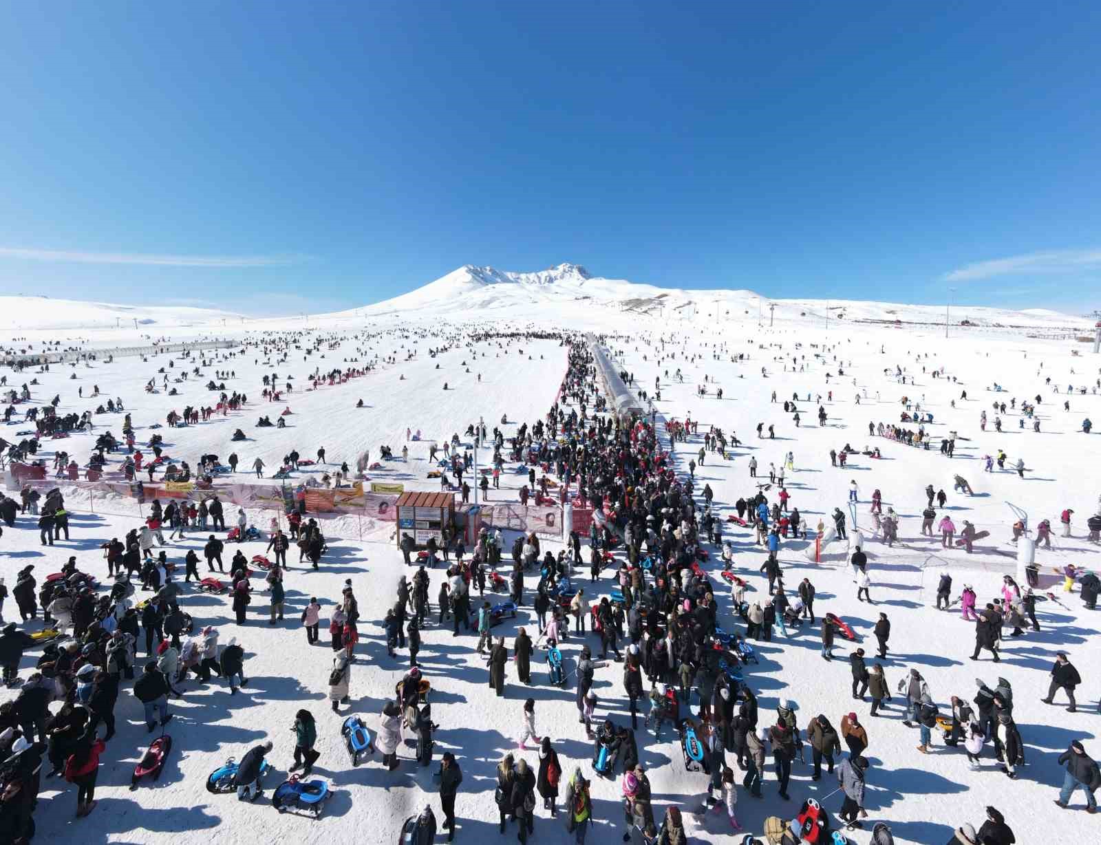 Erciyes’te hafta sonu yoğunluğu, binlerce turist pistlerde
?v=1