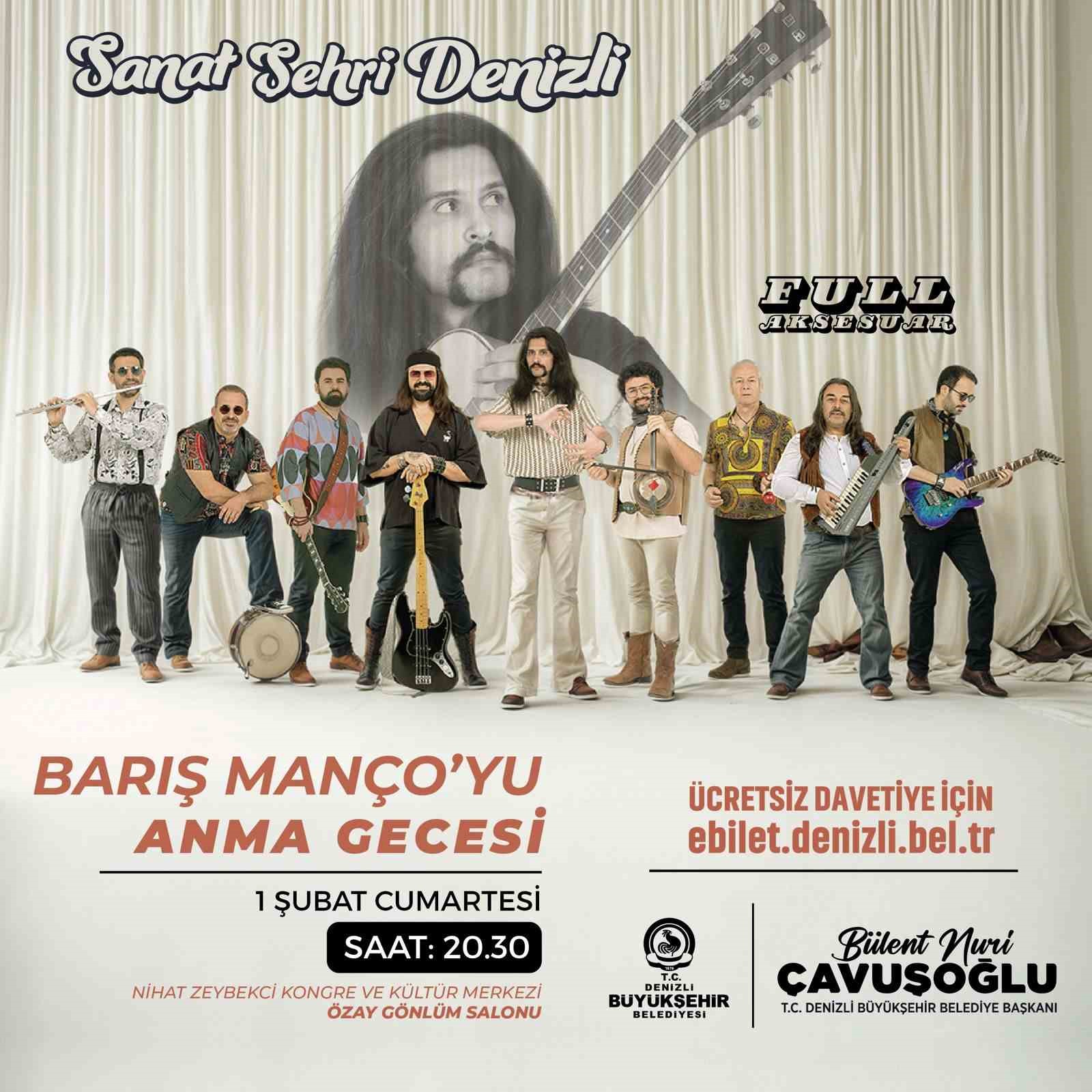 Denizli Büyükşehir, Barış Manço’yu ölüm yıl dönünde özel konserle anacak
?v=1