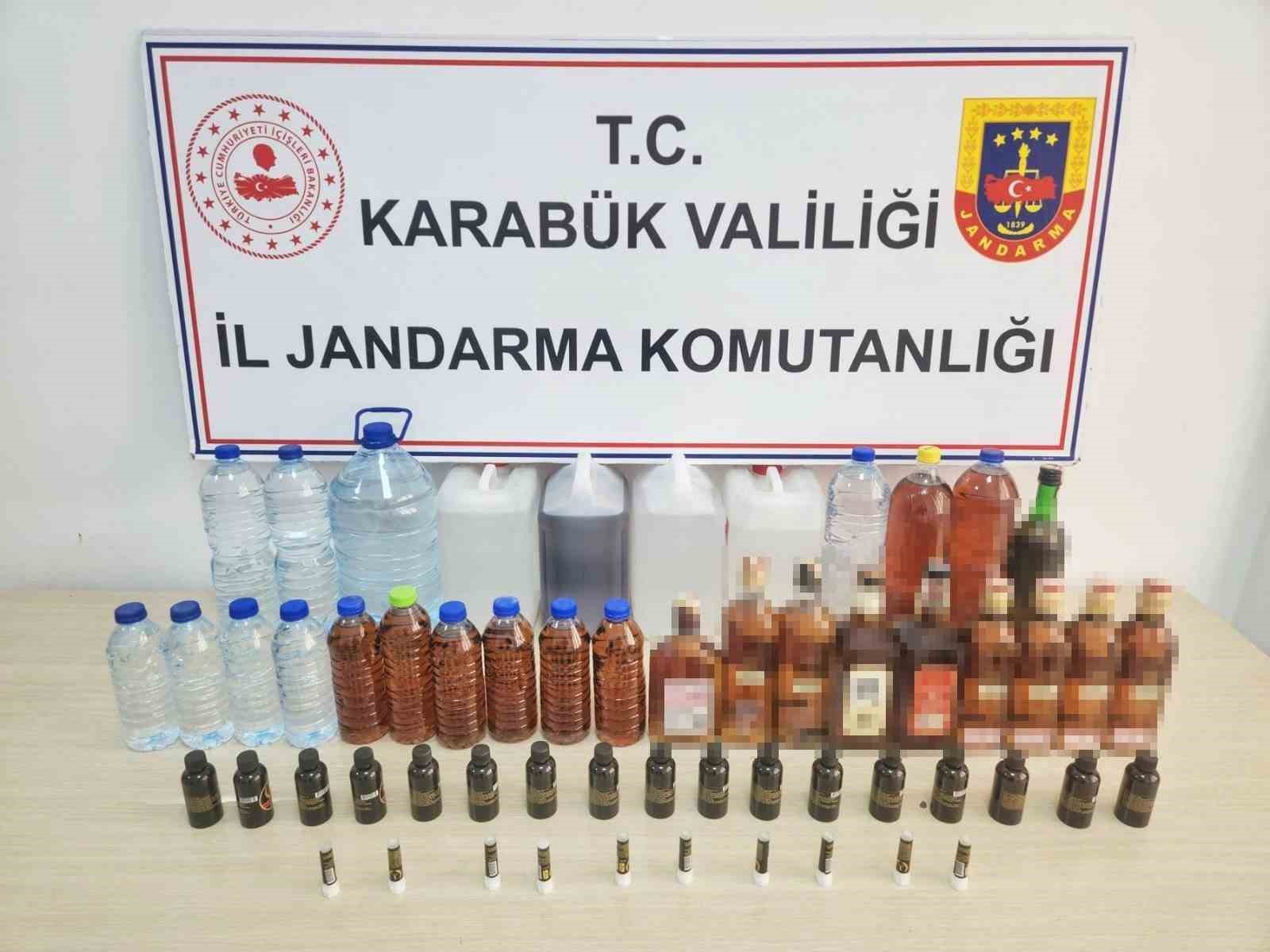 Karabük’te sahte alkol operasyonu
