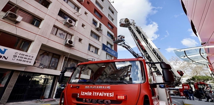 İş hanında çıkan yangın erken müdahale ile söndürüldü