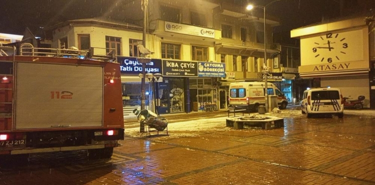 Zonguldak’ta pelet sobası yangın çıkardı