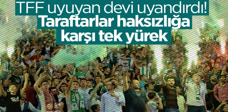 TFF uyuyan devi uyandırdı: Konyaspor taraftarı haksızlığa karşı tek yürek oldu!