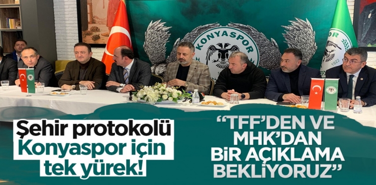 Konya protokolü Konyaspor için tek yürek! 