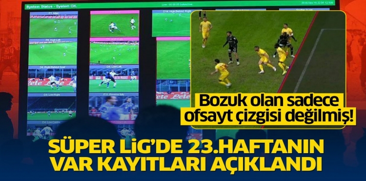 Süper Lig'de 23.hafta VAR kayıtları açıklandı: Konyaspor'a yer verilmedi!