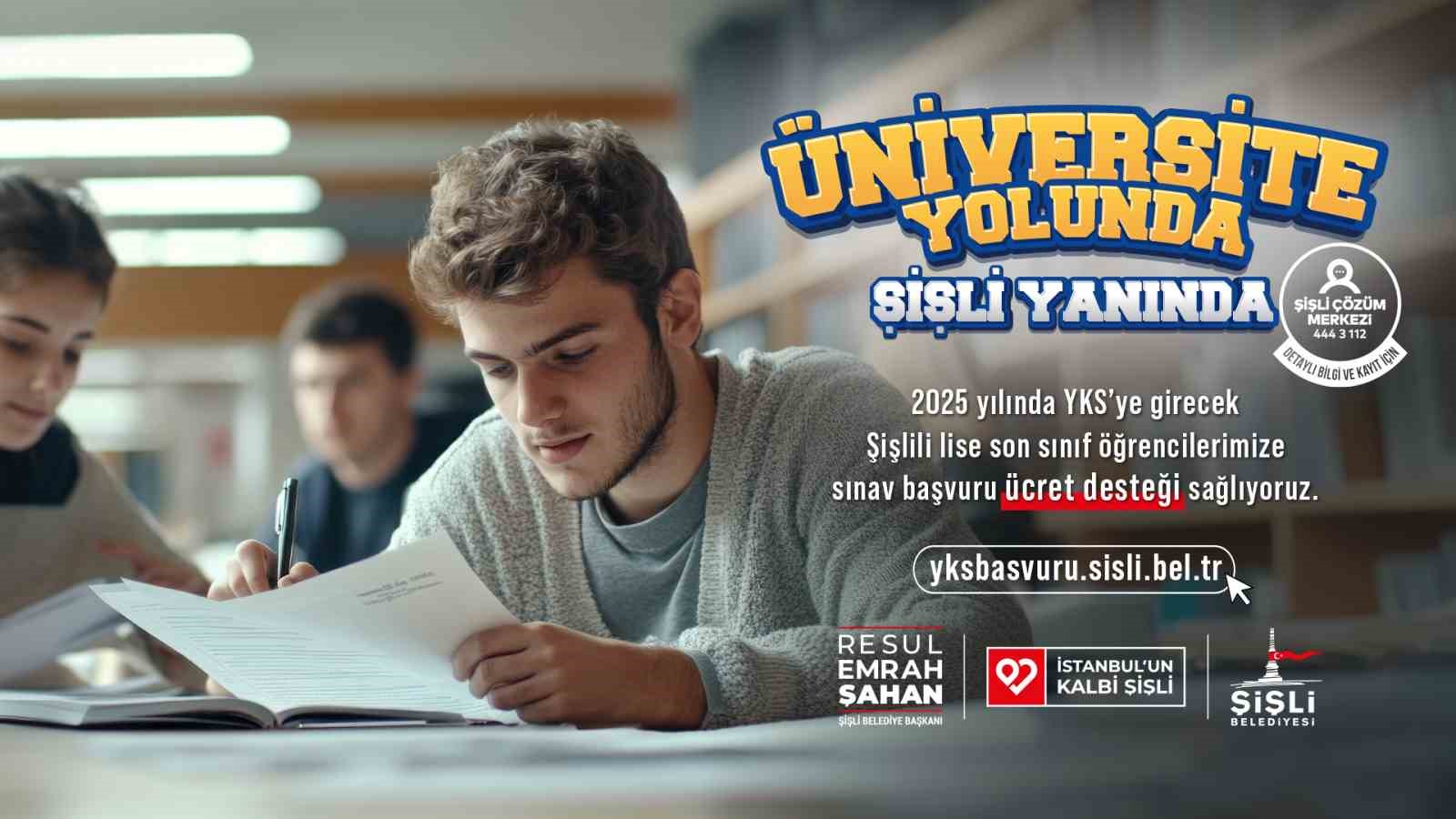 Şişli Belediyesi, YKS’ye girecek öğrencilerin sınav ücretlerini karşılayacak
?v=1