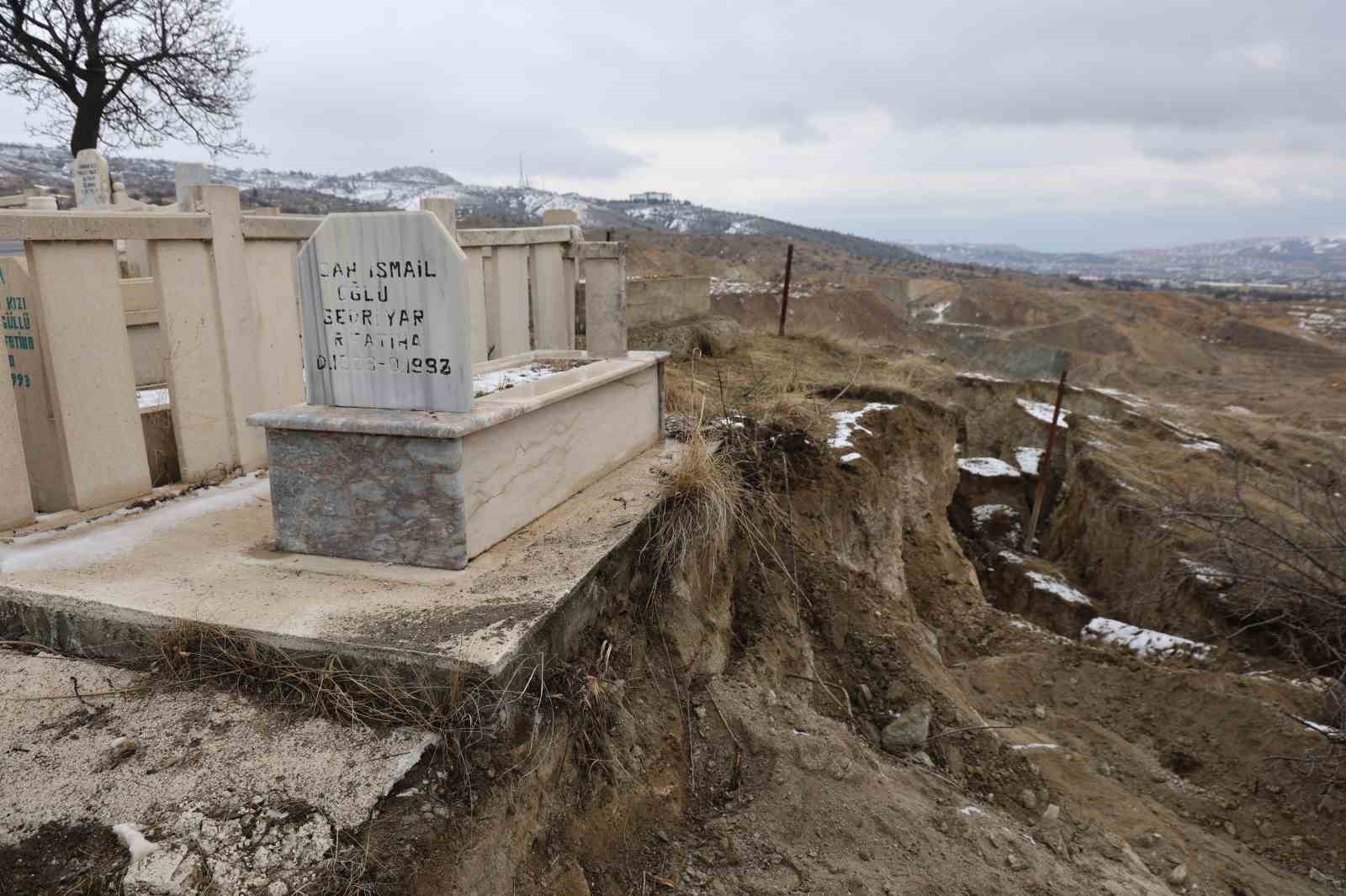 Elazığ’da 35 kabrin bulunduğu mezarlıkta heyelan
?v=1