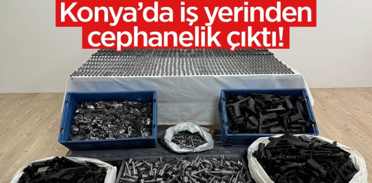 Konya'da iş yerinden cephanelik çıktı!?v=1