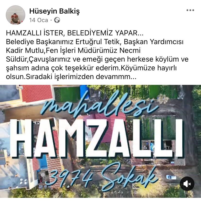 Muhtarlar sosyal medya hesaplarından Başkan Tetik’e teşekkür etti
?v=1