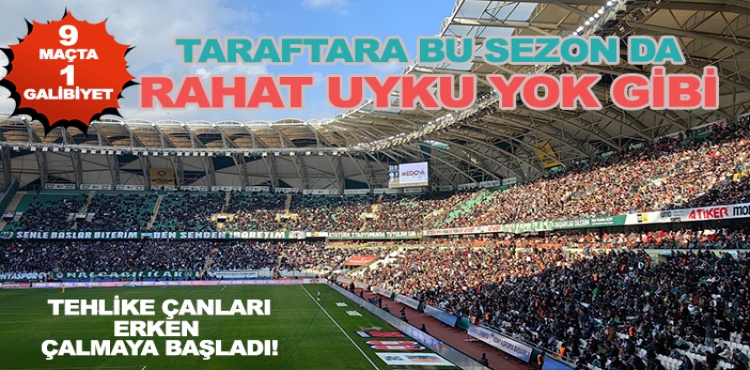 Geçtiğimiz yıl kabus gibi sezon yaşayan Konyaspor için ikaz çanları erken çalmaya başladı!