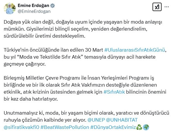 UNEP’ten Uluslararası Sıfır Atık Günü’nde moda ve tekstilde sıfır atık sağrısı
?v=1