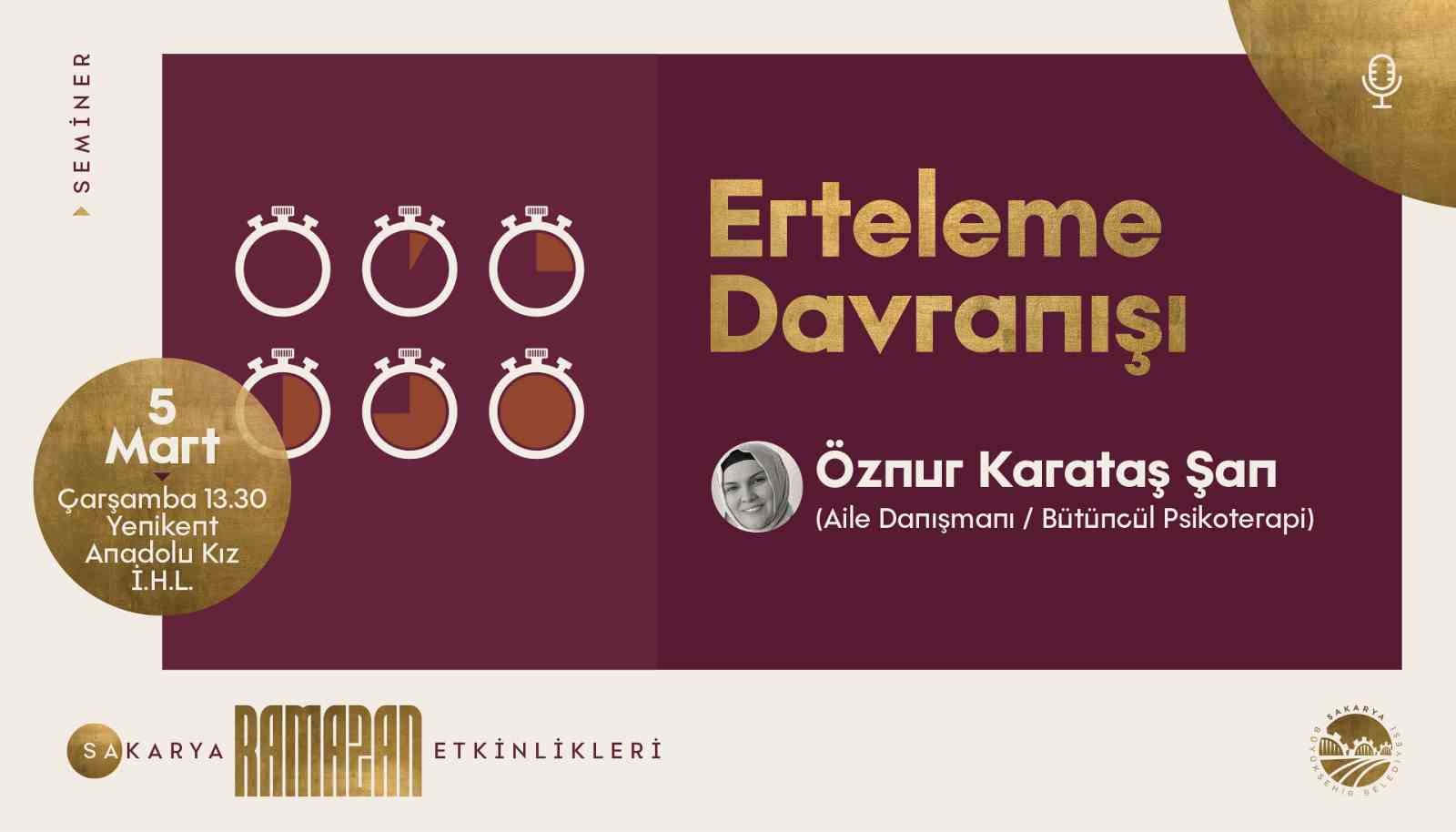 Sakarya’da Ramazan ayı etkinlikleri dolu dolu geçiyor
?v=1