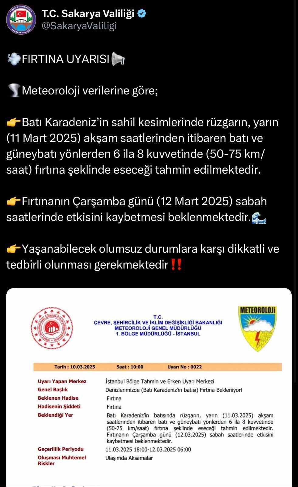 Sakarya’nın sahil kesimleri için fırtına uyarısı
?v=1