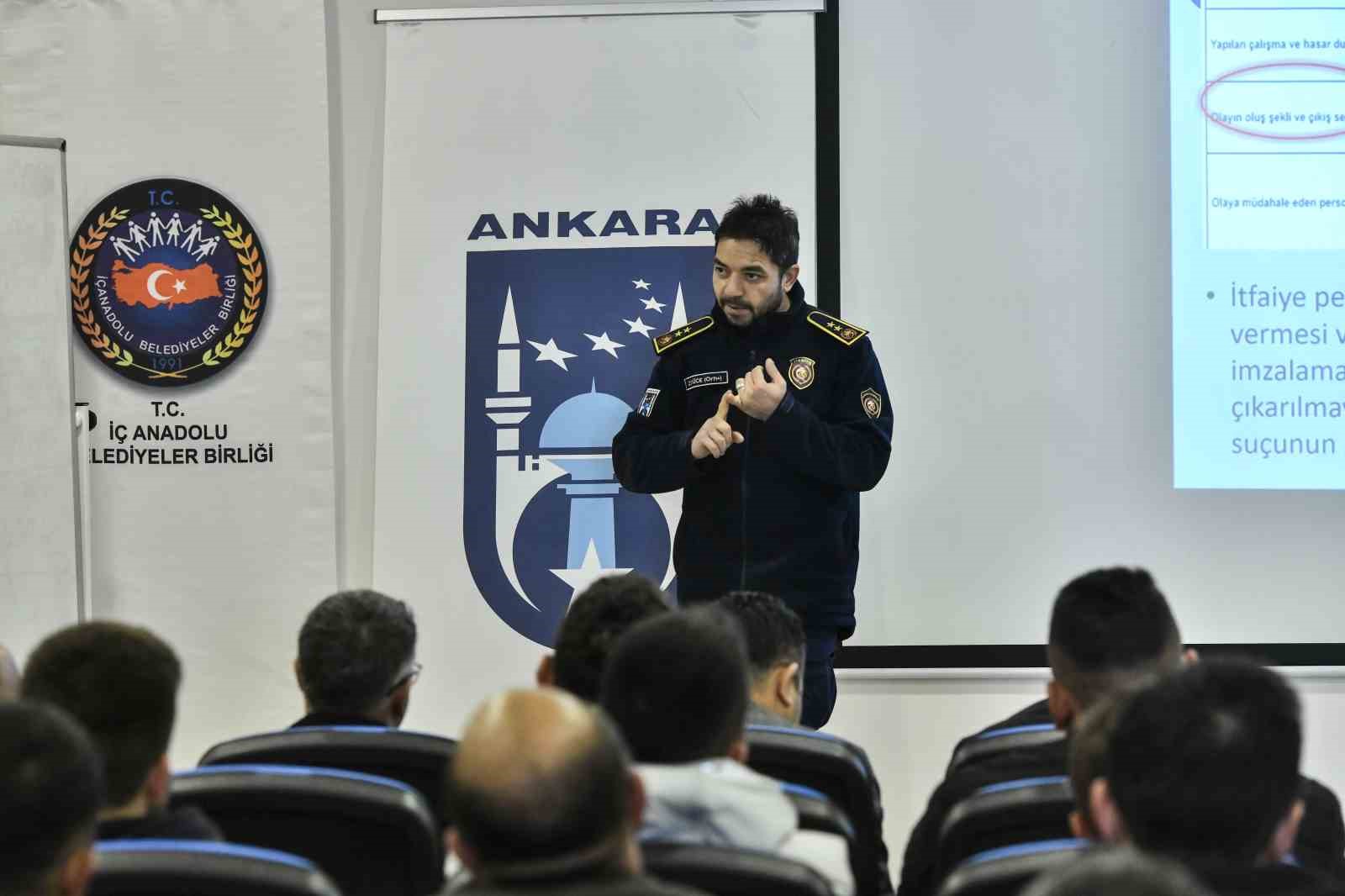 Ankara İtfaiyesinden itfaiyecilere kapsamlı eğitim
