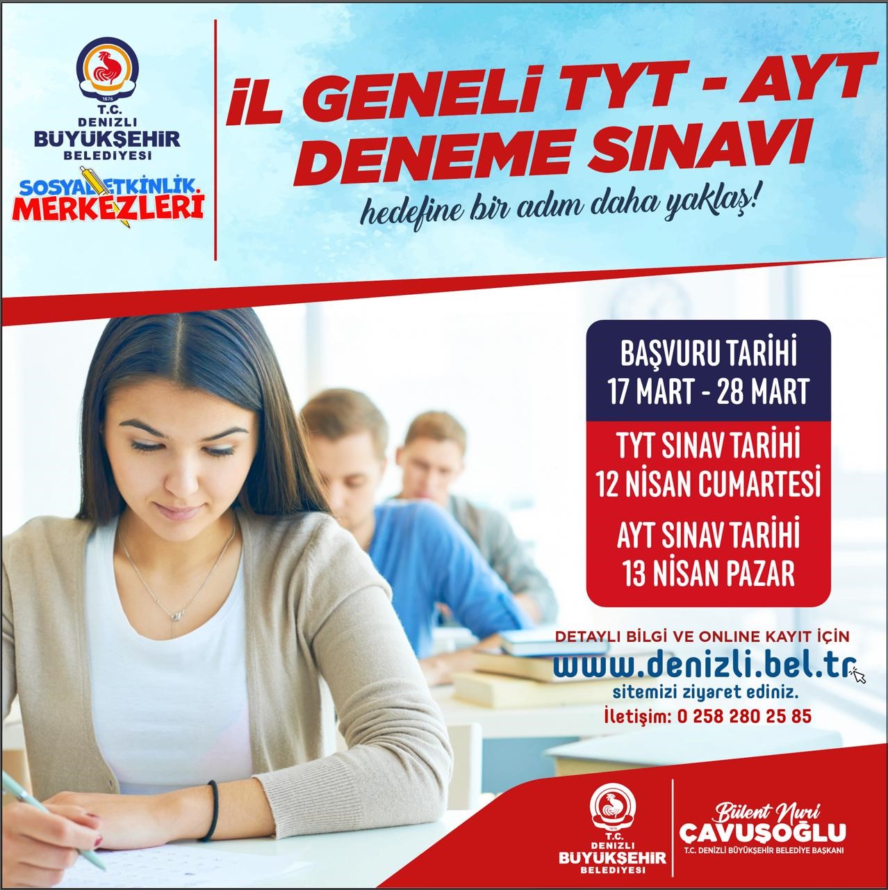 Denizli Büyükşehir il genelinde TYT ve AYT deneme sınavı yapıyor
?v=1