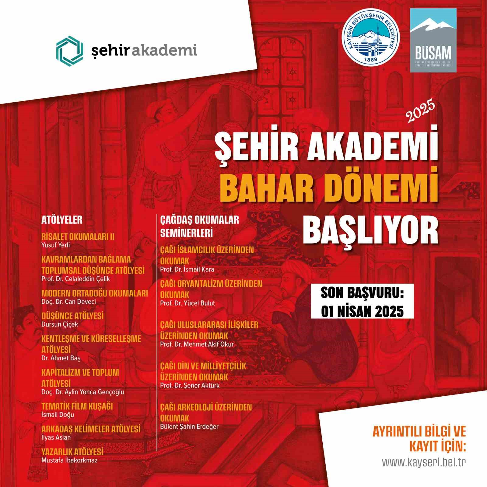 BÜSAM Şehir Akademi 2025 bahar dönemi kayıtları devam ediyor
?v=1